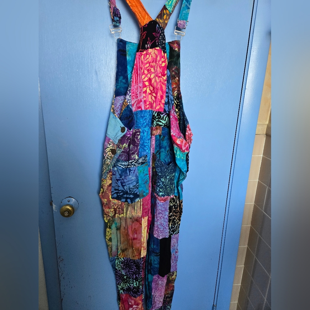Colorful Patchwork Overalls